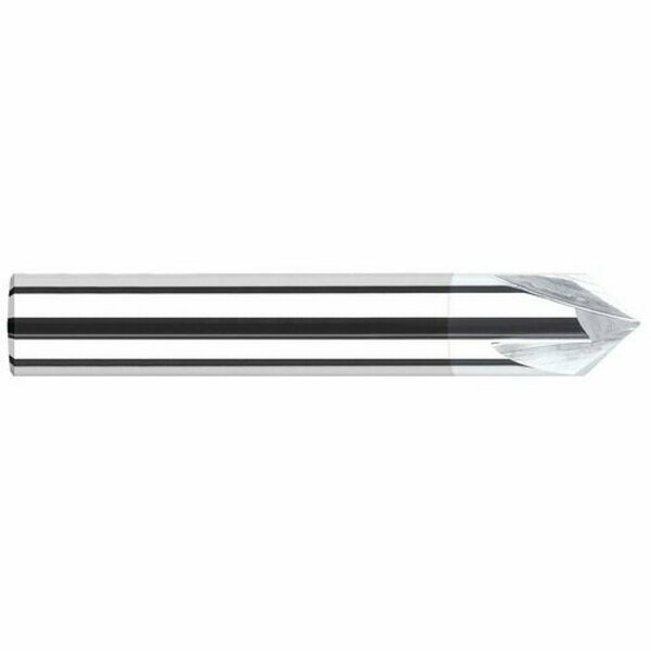 Harvey Tool 0.1875 in. 3/16 Shank dia x 20° per side Carbide Pointed Chamfer Cutter, 2 Flutes, TiB2 Coated 72420-C8